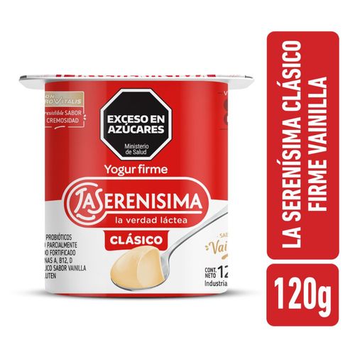 Yogur Firme Vainilla La Serenísima Clásico 120 Gr.