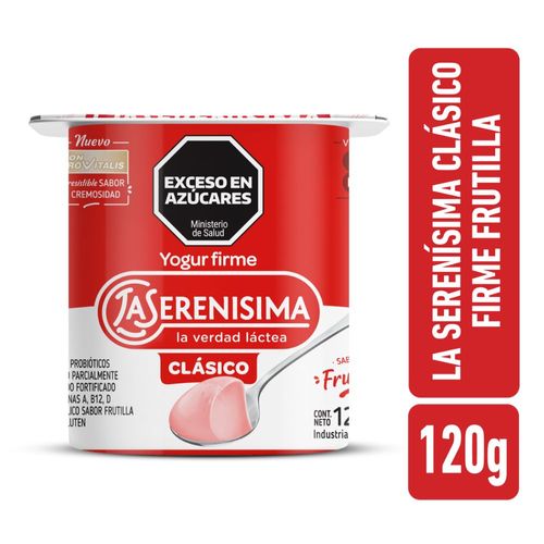 Yogur Firme Frutilla La Serenísima Clásico 120 Gr.