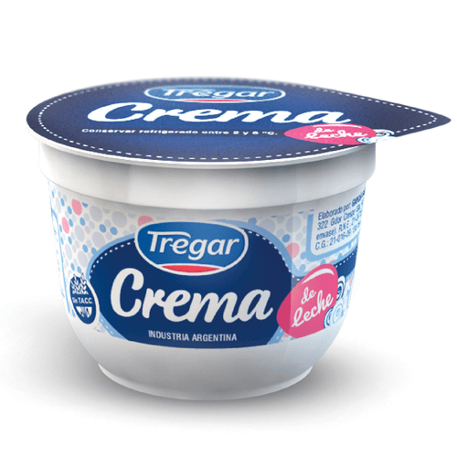 Crema De Leche Doble Tregar 200 Ml.