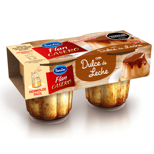 Flan Casero Con Dulce De Leche Sancor 230 Gr.