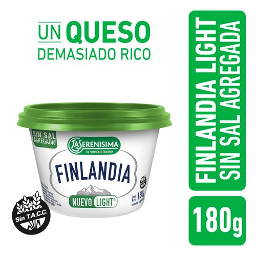 Queso Finlandia Reducido En Calorías La Serenisima 180 Gr.