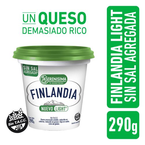 Queso Finlandia Reducido En Calorías La Serenisima 290 Gr.