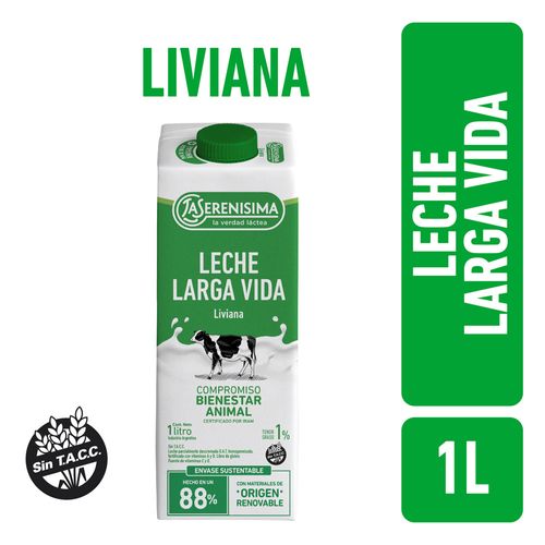 Leche Larga Vida Liviana 1% La Serenisima 1 Lt.