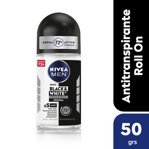 Desodorante Nivea Men Invisible B&W Roll On 50 ml