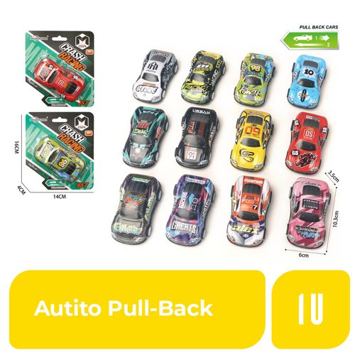 Autito Pull-Back Crash Racing Varios Colores x 1 Ud.