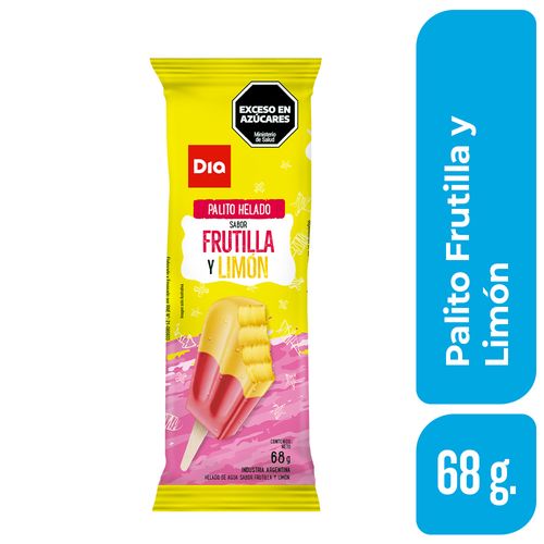 Helado de agua DIA Frutilla y Limón 68 Gr.