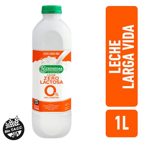 Leche Zero Lactosa La Serenísima Botella Larga Vida 1 Lt.