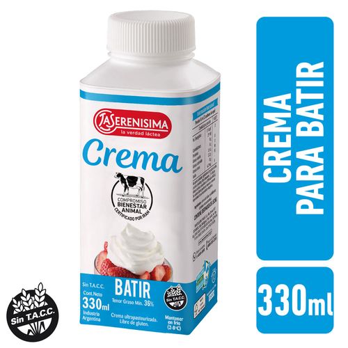 Crema para Batir La Serenísima 330 Ml.