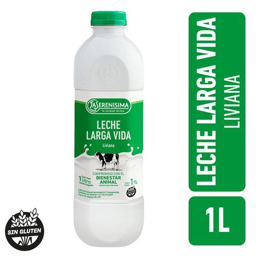 Leche Parcialmente Descremada Liviana La Serenísima Botella Larga Vida 1 Lt.