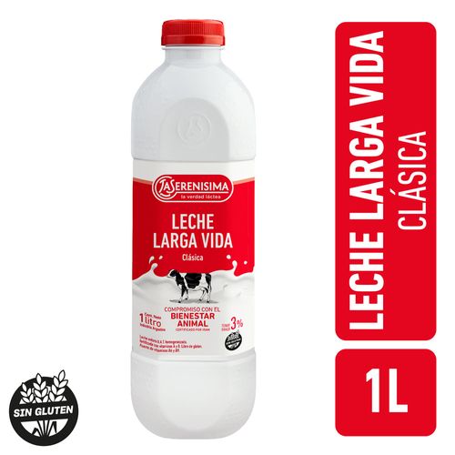 Leche Entera Clasica La Serenísima Botella Larga Vida 1 Lt.