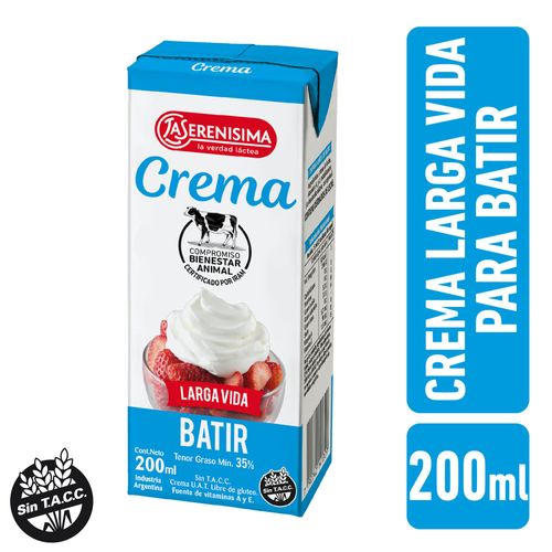 Crema Larga Vida La Serenísima 200 Ml.