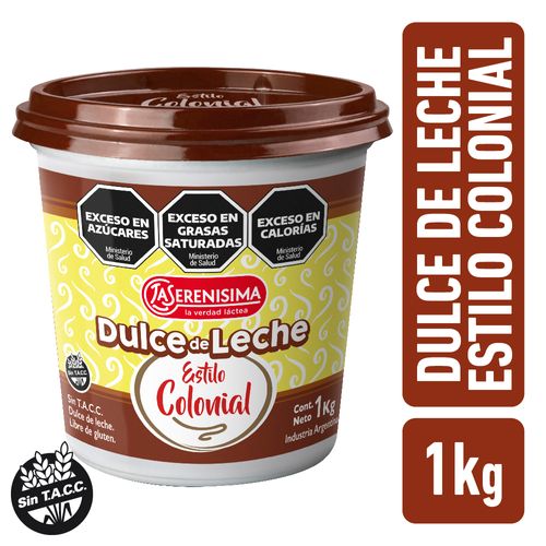 Dulce de Leche Colonial La Serenísima 1 Kg.