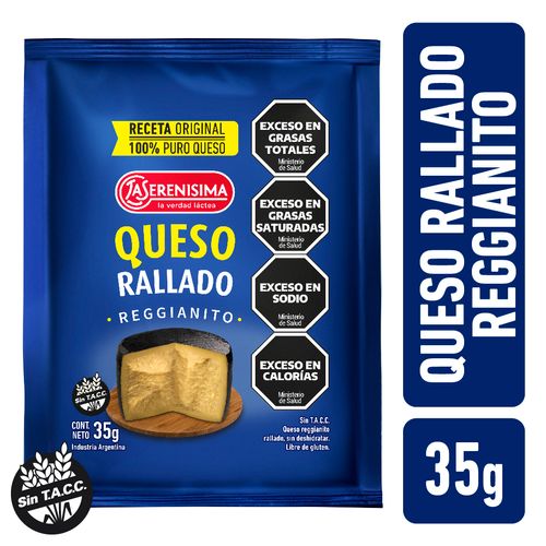 Queso Reggianito Rallado La Serenisima 35 Gr.