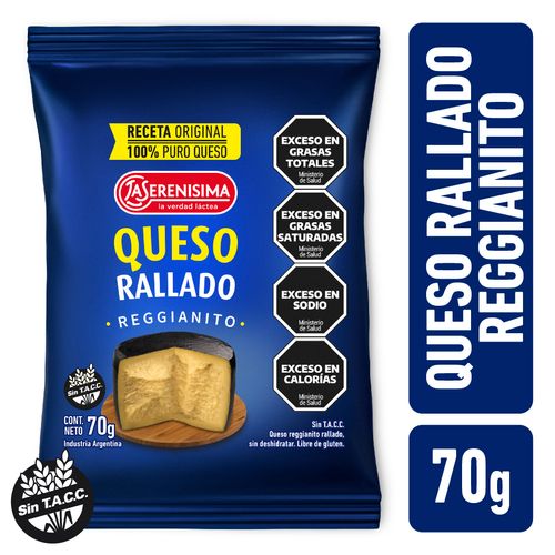 Queso Reggianito rallado La Serenisima 70 Gr.