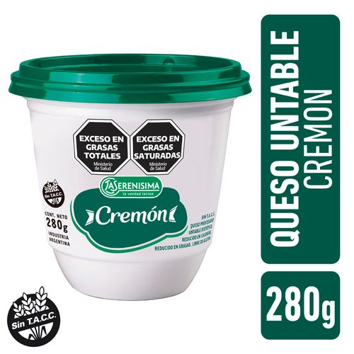 Queso Untable La Serenísima Cremón 280 Gr.