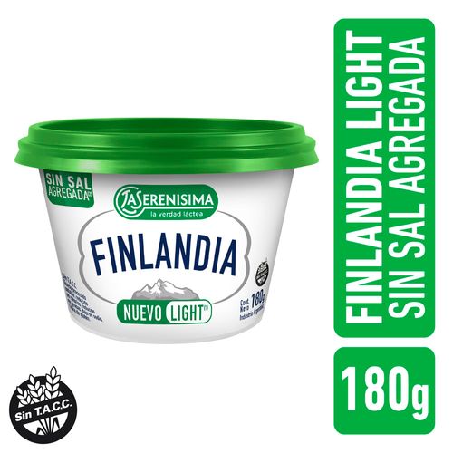 Queso Finlandia Reducido En Calorías La Serenisima 180 Gr.