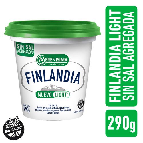 Queso Finlandia Reducido En Calorías La Serenisima 290 Gr.