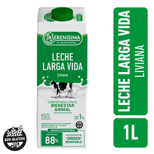 Leche Larga Vida Liviana 1% La Serenisima 1 Lt.