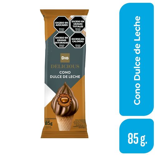 Helado Cono Dulce de Leche Delicius 85 Gr.