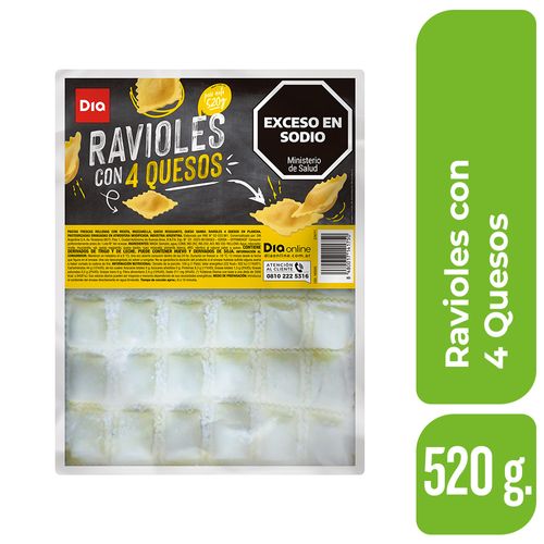 Ravioles DIA 4 Quesos 520 Gr.