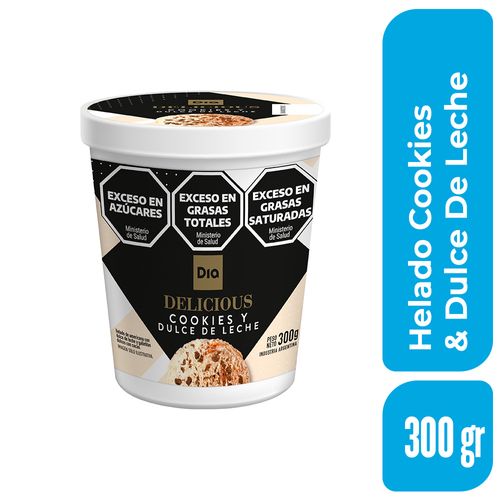 Helado Cookies & Dulce De Leche Delicious 300 Gr.