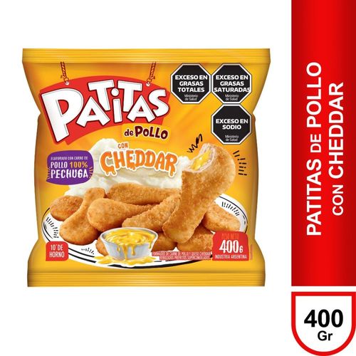 Patitas Pollo Con Cheddar Granja Del Sol 400 Gr.