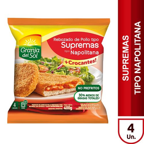 Supremas De Pollo Pollo Napolitano X4U Granja Del Sol 400 Gr.