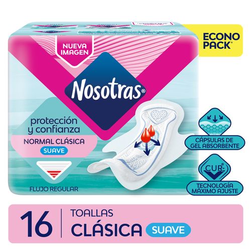 Toalla Nosotras Normal Clásica CURV X 16 Ud.