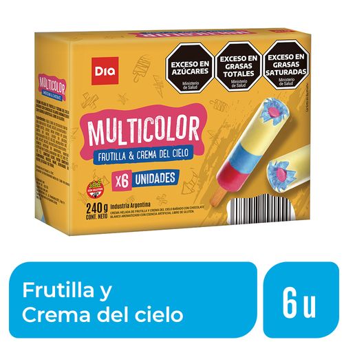 Helado Palito Frutilla y Crema del Cielo Dia x 6 Ud.