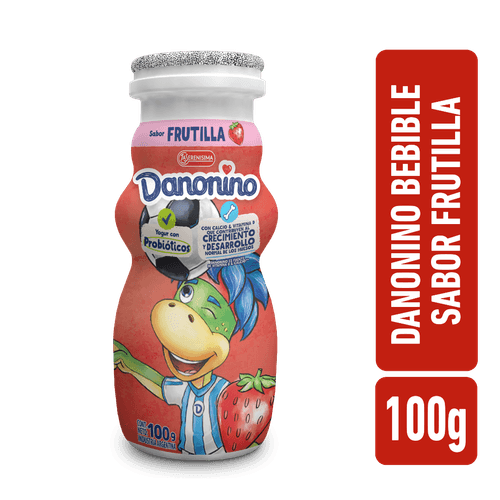 Yogur Peppa Pig Bebible Frutilla Danonino 100 Gr.