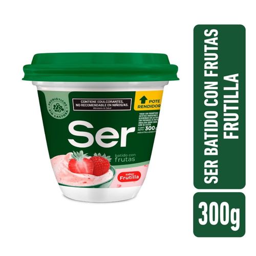 Yogur Batido De Frutilla Sin Lactosa Ser 300 Gr.