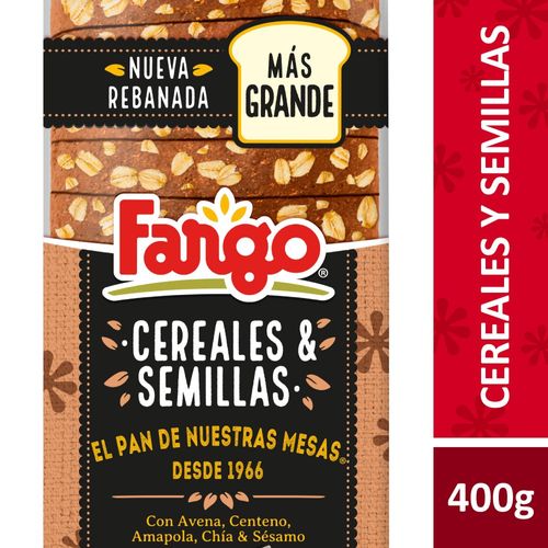 Pan Cereales Y Semillas Fargo 400 Gr.