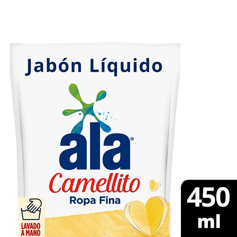 Jabon-Liquido-Lavado-A-Mano-Ala-Camellito-Hipoalergenico-Doypack-450-Ml-_1