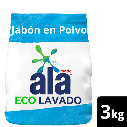 Jabón En Polvo Ala Matic Máxima Blancura 3 Kg.