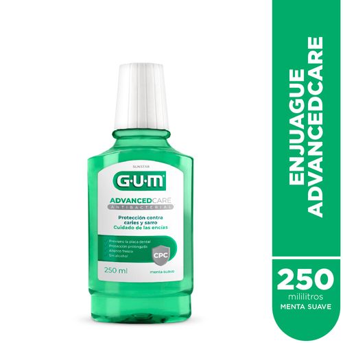 Enjuague Bucal Antibacterial Menta Suave Gum 250 Ml.