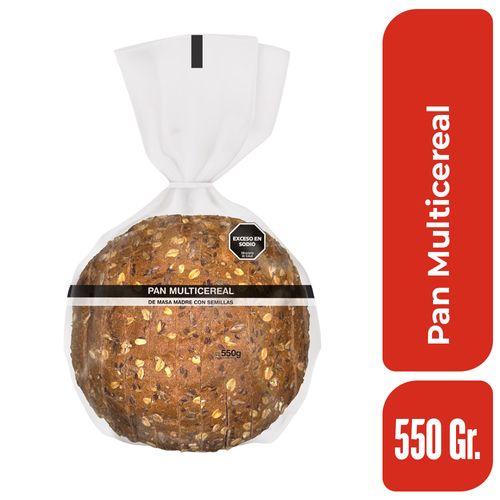 Pan Multicereal Masa Madre Cristal 550 Gr.