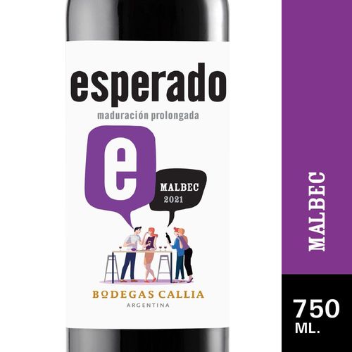 Vino Malbec Esperado 750 Ml.
