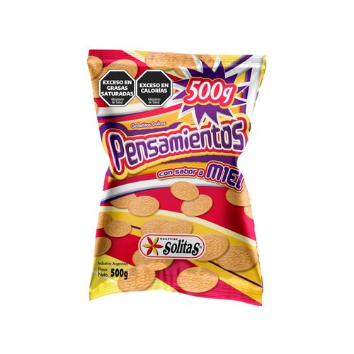 Galletitas Pensamientos Con Sabor a Miel Solitas 350 Gr.