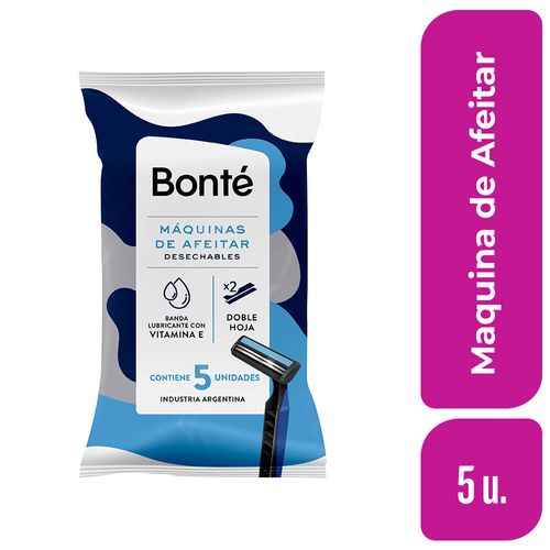 Afeitadora Hombre 2 Hojas Bonte 5 Ud.