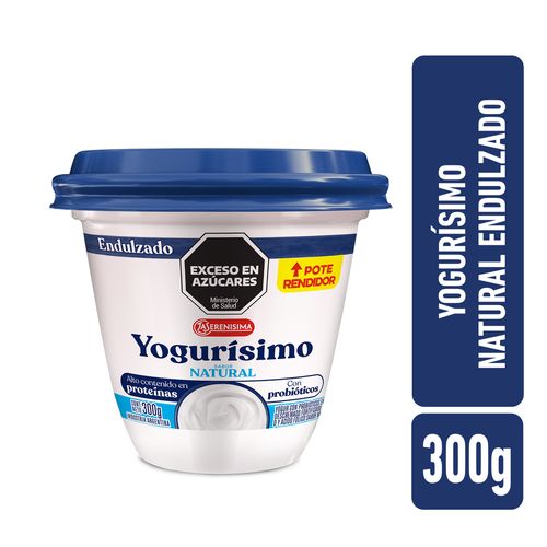 Yogur Natural Endulzado Yogurisimo 300 Gr.