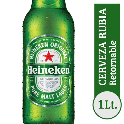 Cerveza Retornable Heineken 1 Lt.