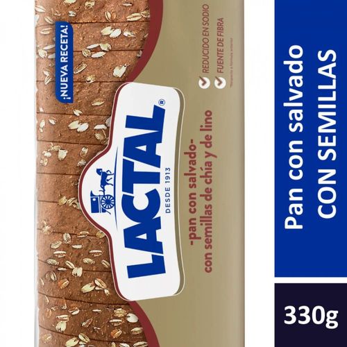 Pan Salvado Semillado Lactal 330 Gr.