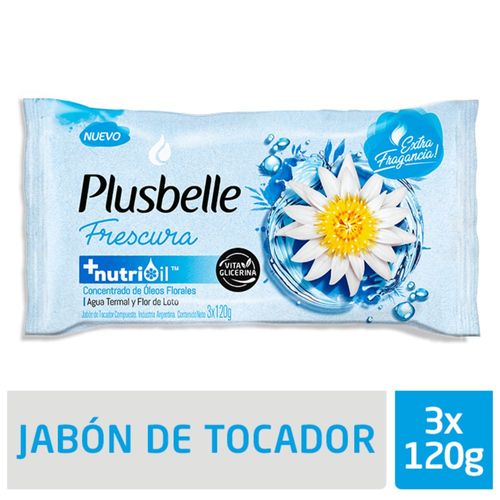 Jabon De Tocador Frescura Plusbelle 3 Ud.