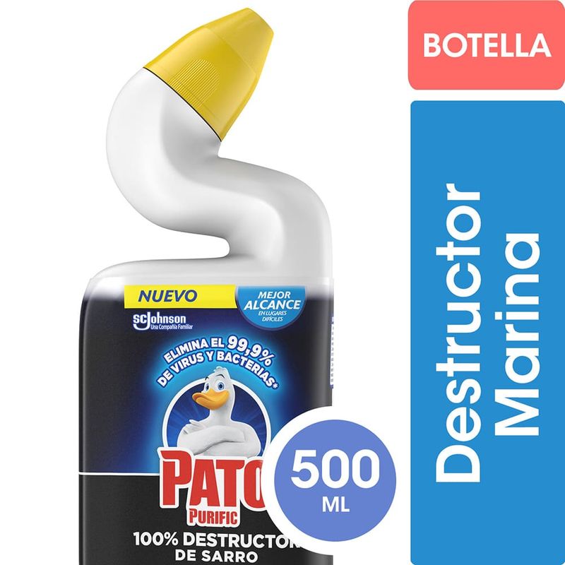 Limpiador-Desinfectante-para-Inodoro-Pato-Purific-100--Destructor-de-Sarro-Marina-500-Ml-_1