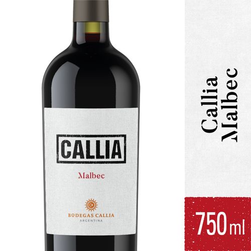 Vino Tinto Malbec Callia 750 Ml.