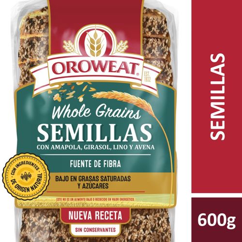 Pan con Semillas Oroweat 600 Gr.