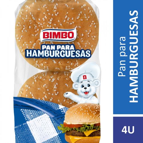 Pan Para Hamburguesas Con Sesamo Bimbo 210 Gr.