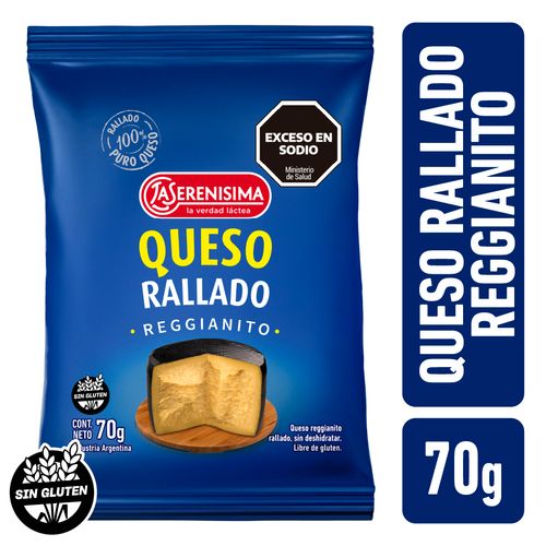 Queso Reggianito rallado La Serenisima 70 Gr.