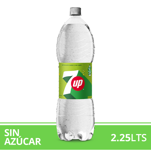 Gaseosa 7 Up Sin Azucar Botella 2,25 Lt.
