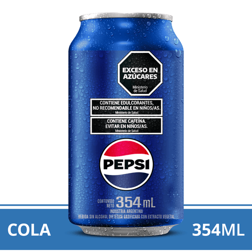 Gaseosa Cola Pepsi en Lata 354 ml.